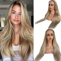 Ash Blonde Highlight HD Lace Wig | 22" Human Hair