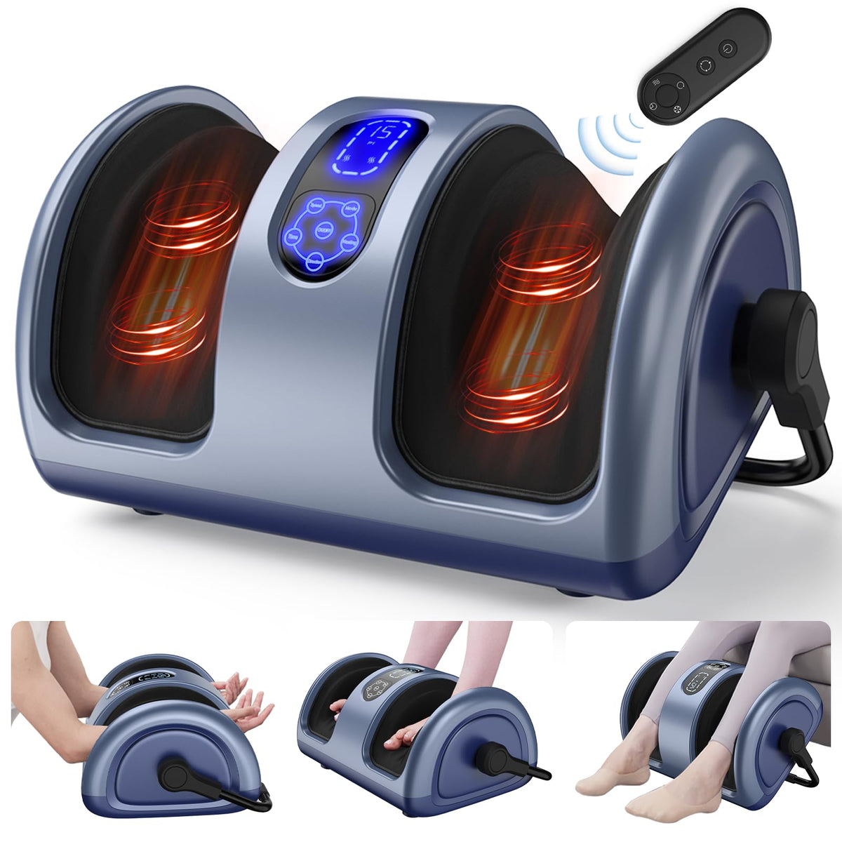 Shiatsu Foot & Calf Massager with Heat | Remote Control